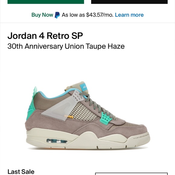 Jordan 4 union taupe haze - Picture 2 of 3